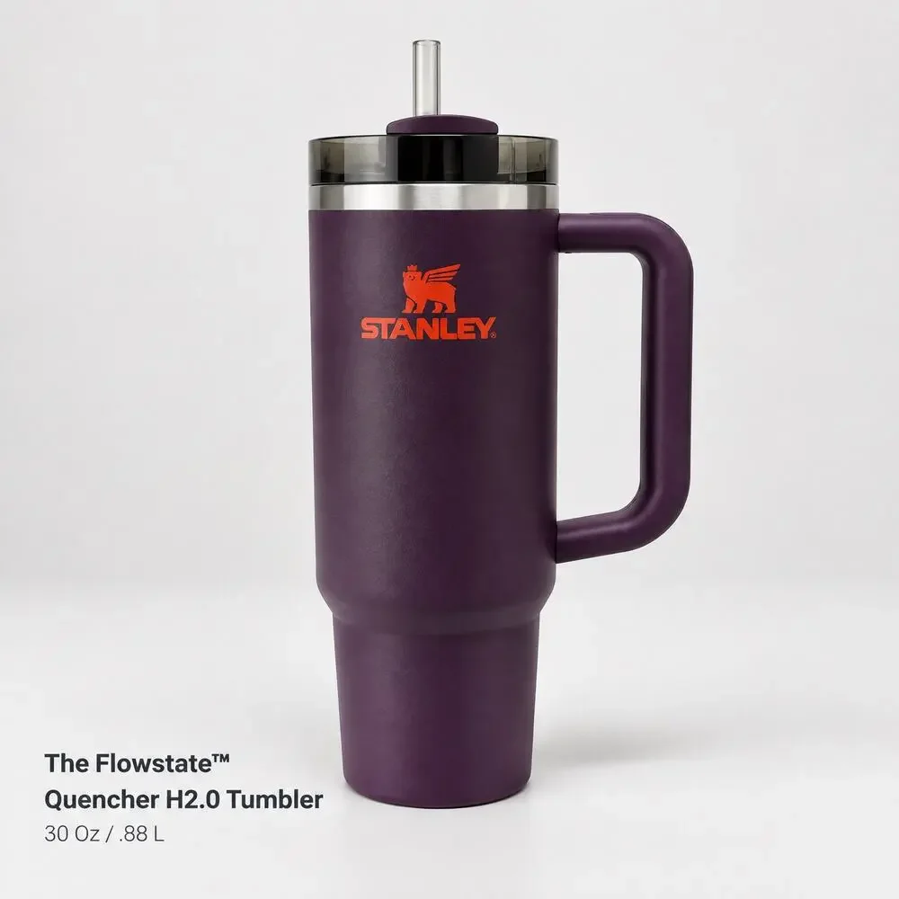 Stanley Quencher H2.0 FlowState Tumbler 30 oz Deep Purple Stainless Steel